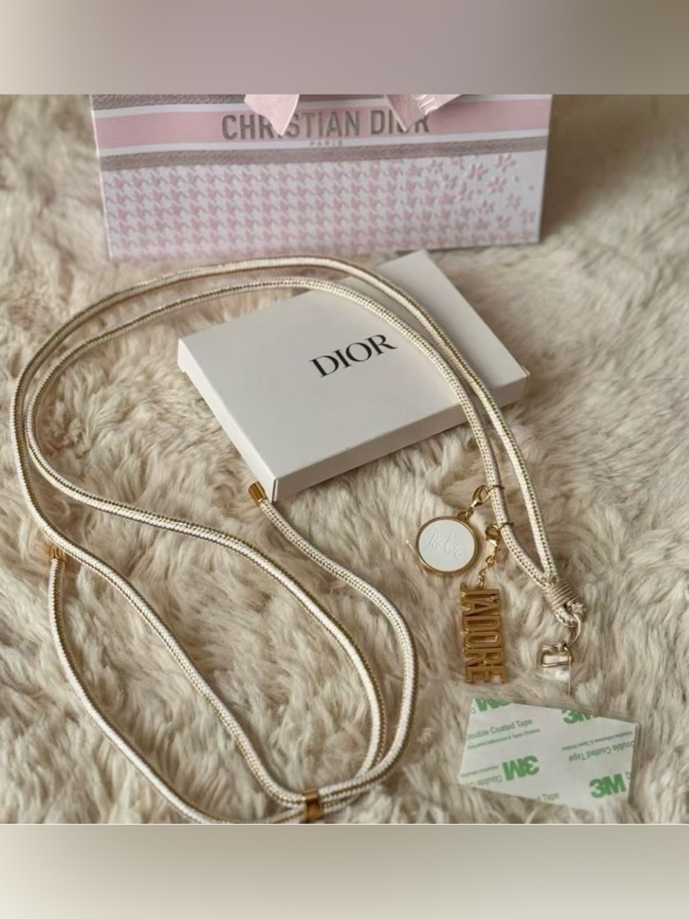 Dior Phone Strap with JAdore Charm and diffuser